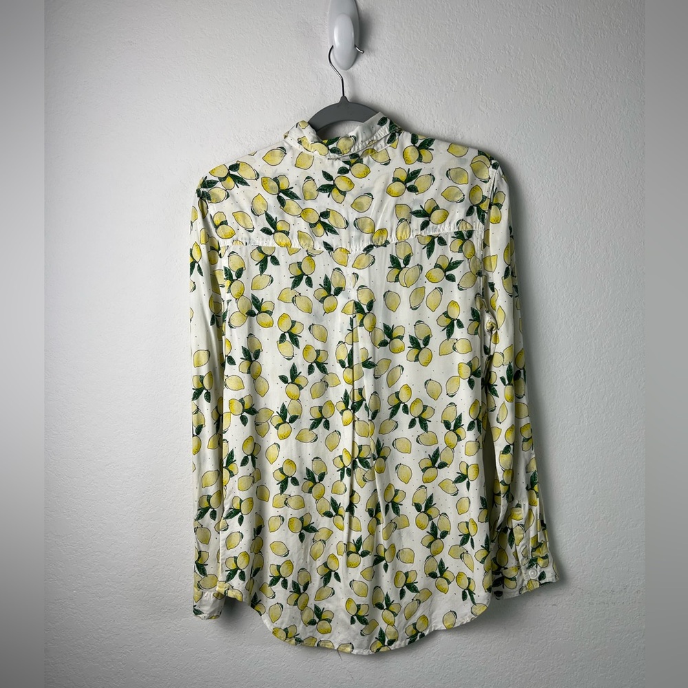 Beachlunchlounge Lemon Button Down Shirt Summer Vacation Beach Resort BBQ - Picture 3 of 11